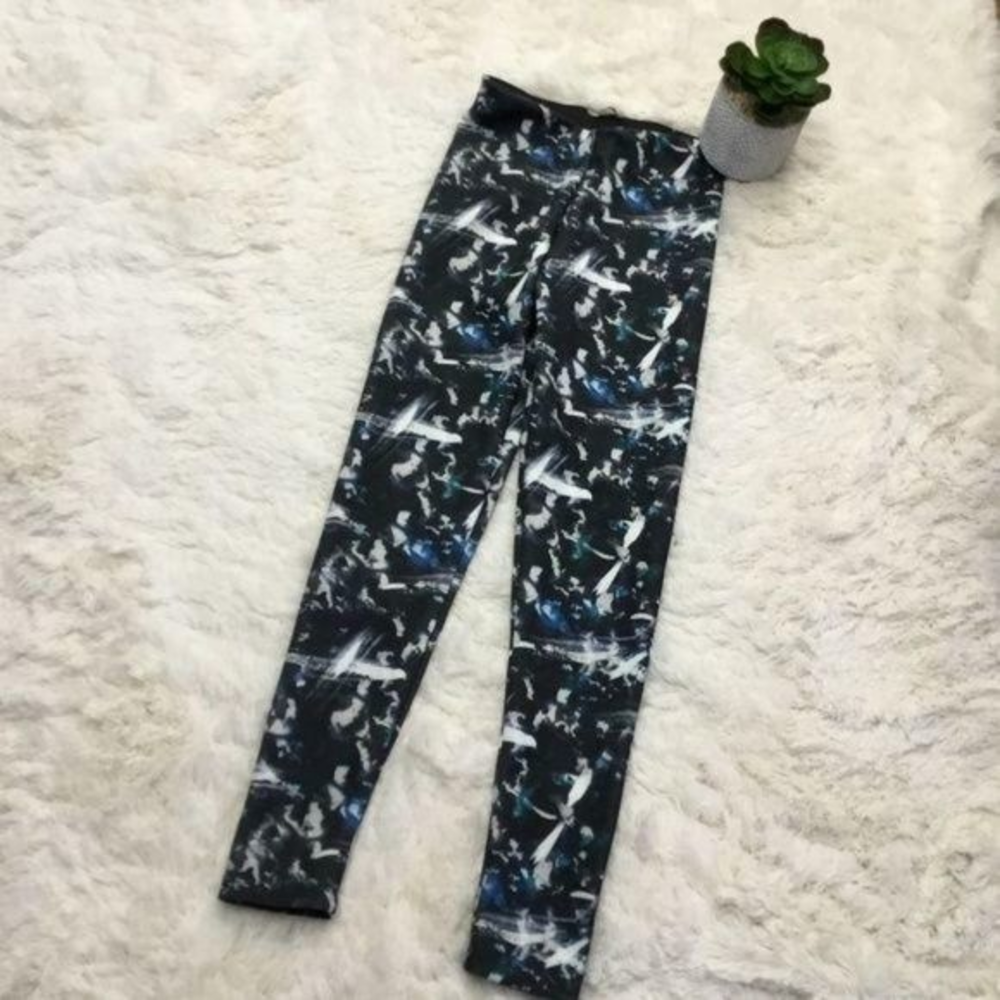 Zara Black Gray‎ Athletic Leggings